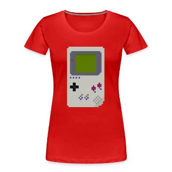 Konsole - Frauen Premium Bio T-Shirt - Rot - Vorne - Mia (176cm)