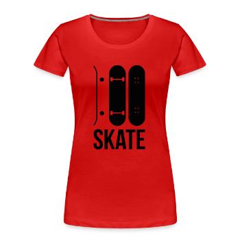 PATIN À ROULETTES - T-shirt bio Premium Femme - rouge - Devant - Mia (176cm)