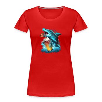 Untitled Design 77 - Women's Premium Organic T-Shirt - red - Front - Mia (176cm)