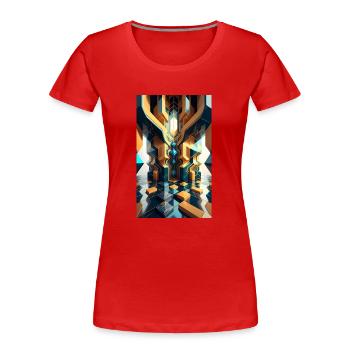 Kristall-Königreich - Frauen Premium Bio T-Shirt - Rot - Vorne - Mia (176cm)