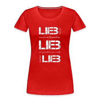 lieb frech - Frauen Premium Bio T-Shirt - Rot - Vorne - Mia (176cm)