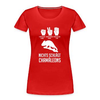 Terrarium Echsen Reptilien - Frauen Premium Bio T-Shirt - Rot - Vorne - Mia (176cm)