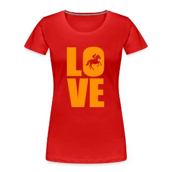 Equestrian Equestrian - Women's Premium Organic T-Shirt - red - Front - Mia (176cm)