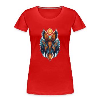 Phenix - Phoenix - Firebird - Women's Premium Organic T-Shirt - red - Front - Mia (176cm)