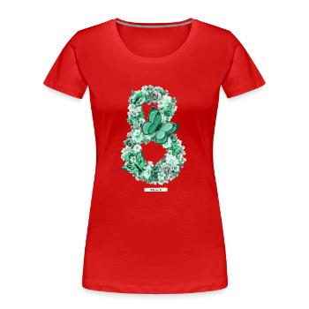 Women's Power 8. März GirlPower Weiblicher Feminismus - Frauen Premium Bio T-Shirt - Rot - Vorne - Mia (176cm)