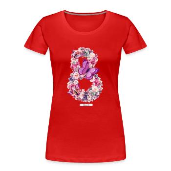 Women's Power 8. März GirlPower Weiblicher Feminismus - Frauen Premium Bio T-Shirt - Rot - Vorne - Mia (176cm)