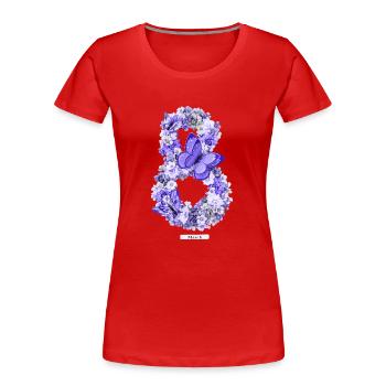 Women's Power 8. März GirlPower Weiblicher Feminismus - Frauen Premium Bio T-Shirt - Rot - Vorne - Mia (176cm)