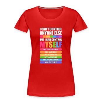 Bullying - Women's Premium Organic T-Shirt - red - Front - Mia (176cm)