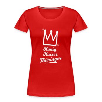 At home in Thuringia - Women's Premium Organic T-Shirt - red - Front - Mia (176cm)