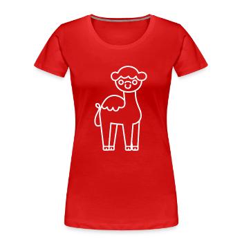 Kamel - Frauen Premium Bio T-Shirt - Rot - Vorne - Mia (176cm)
