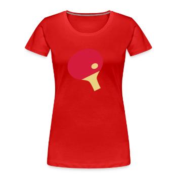 Ping-Pong - T-shirt bio Premium Femme - rouge - Devant - Mia (176cm)