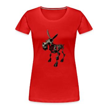 Höllen Esel - Donkey from hell - Frauen Premium Bio T-Shirt - Rot - Vorne - Mia (176cm)