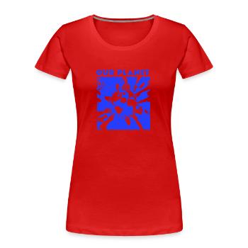 Our Planet - Women's Premium Organic T-Shirt - red - Front - Mia (176cm)