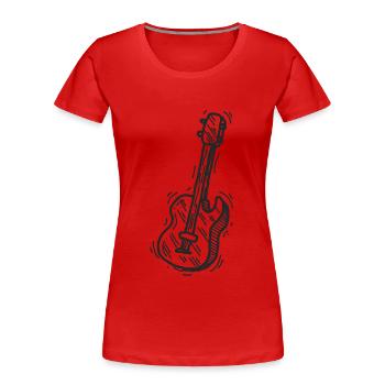 Gitarrist Gitarrist Musiker Gitarre - Frauen Premium Bio T-Shirt - Rot - Vorne - Mia (176cm)