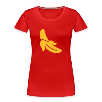 Banane - Frauen Premium Bio T-Shirt - Rot - Vorne - Mia (176cm)