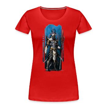 Osiris, Wächter des Jenseitsreichs - Frauen Premium Bio T-Shirt - Rot - Vorne - Mia (176cm)