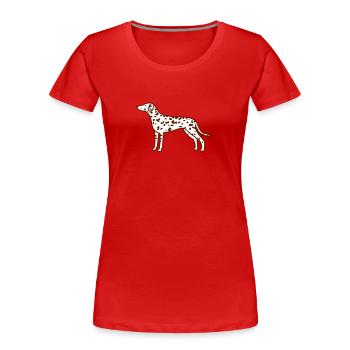 Dalmatien - T-shirt bio Premium Femme - rouge - Devant - Mia (176cm)