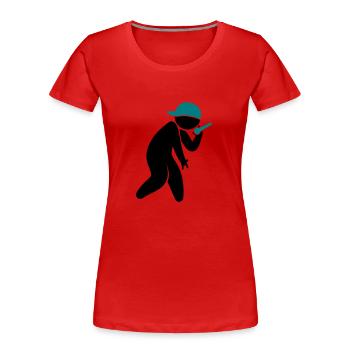 Hiphop Rapper (2c)++2013 - T-shirt bio Premium Femme - rouge - Devant - Mia (176cm)