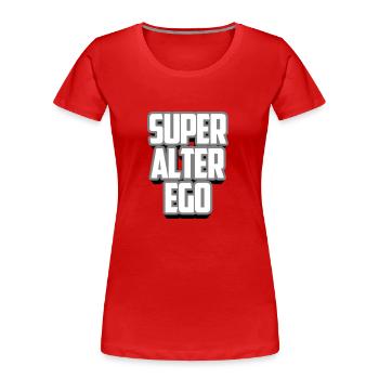 Super alter ego | Colors can be changed - Women's Premium Organic T-Shirt - red - Front - Mia (176cm)