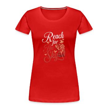 Cowboy Linedance Pferd Sattel - Frauen Premium Bio T-Shirt - Rot - Vorne - Mia (176cm)