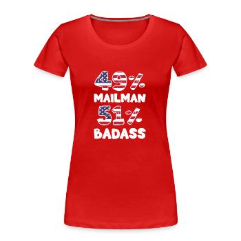 Post Letter Carrier Parcels - Women's Premium Organic T-Shirt - red - Front - Mia (176cm)