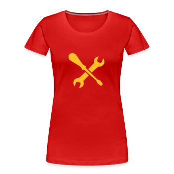tools - Women's Premium Organic T-Shirt - red - Front - Mia (176cm)
