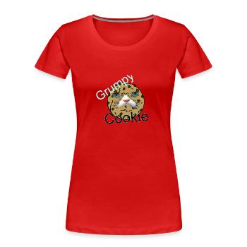 Grumpy Cookie - Frauen Premium Bio T-Shirt - Rot - Vorne - Mia (176cm)