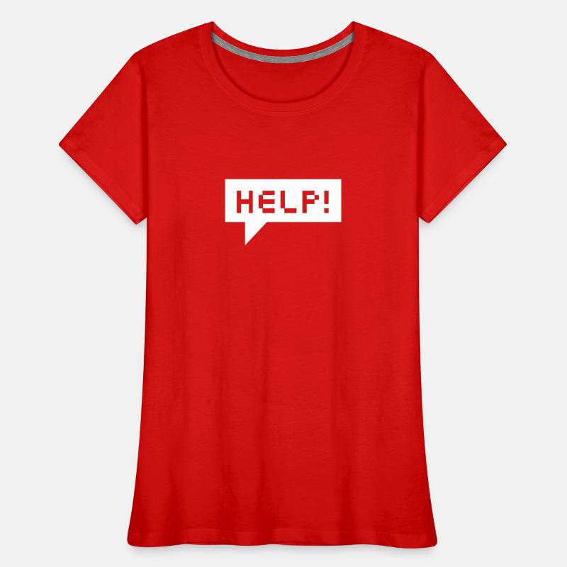 help bubble (b, 1c) Women's Premium Organic T-Shirt
