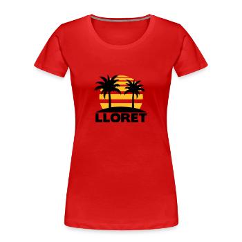 Lloret de Mar - T-shirt bio Premium Femme - rouge - Devant - Mia (176cm)