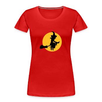 Witch - Women's Premium Organic T-Shirt - red - Front - Mia (176cm)