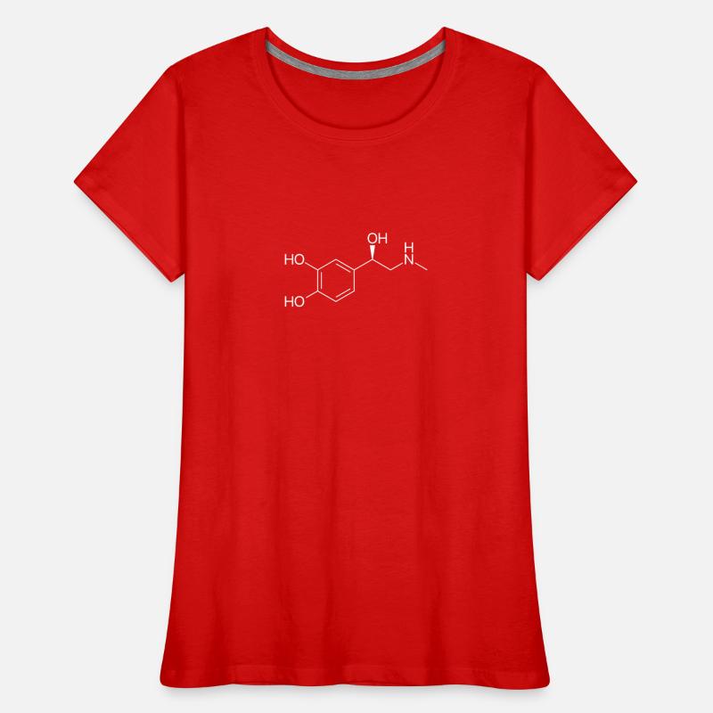 Adrenalin Molekül - weiß Frauen Premium Bio T-Shirt