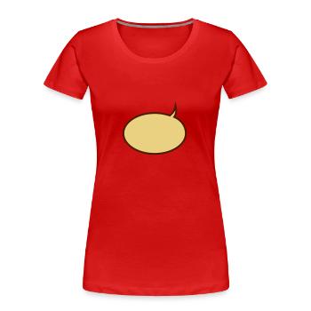 Sprechblase - Frauen Premium Bio T-Shirt - Rot - Vorne - Mia (176cm)