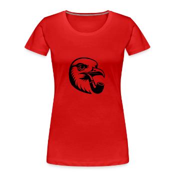 Art nordique de la mouette avec sifflet dans le style de dessin animé - T-shirt bio Premium Femme - rouge - Devant - Mia (176cm)