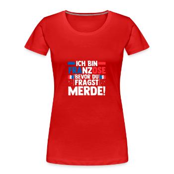 Franzose Französisch Frankreich - Frauen Premium Bio T-Shirt - Rot - Vorne - Mia (176cm)