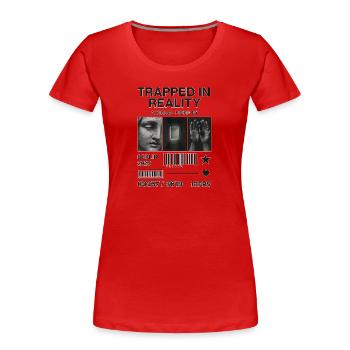 Trapped in Reality Berlin 2025 - Women's Premium Organic T-Shirt - red - Front - Mia (176cm)
