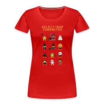  Pixel Frog Froggies Character pack - Women's Premium Organic T-Shirt - red - Front - Mia (176cm)