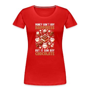J’adore - T-shirt bio Premium Femme - rouge - Devant - Mia (176cm)
