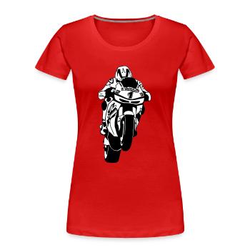 MotoGP - T-shirt bio Premium Femme - rouge - Devant - Mia (176cm)
