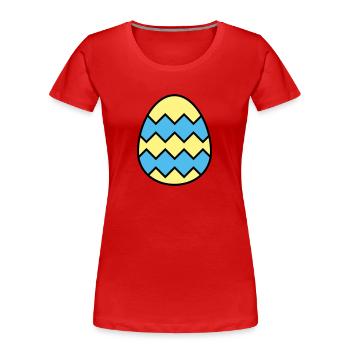 Osterei gezackt - Frauen Premium Bio T-Shirt - Rot - Vorne - Mia (176cm)