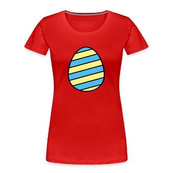 Osterei farbenfroh - Frauen Premium Bio T-Shirt - Rot - Vorne - Mia (176cm)