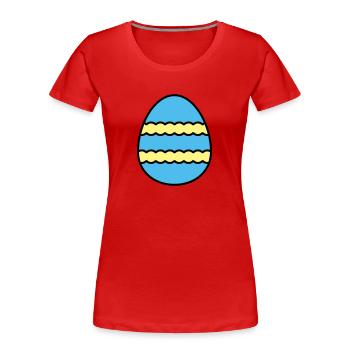 Osterei farbenfroh - Frauen Premium Bio T-Shirt - Rot - Vorne - Mia (176cm)