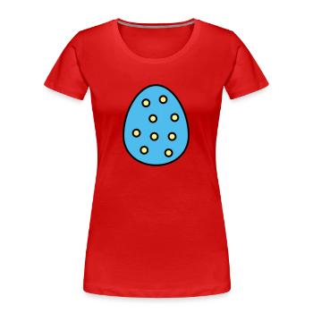 Osterei gepunktet - Frauen Premium Bio T-Shirt - Rot - Vorne - Mia (176cm)