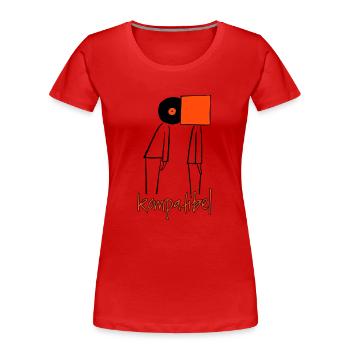 Vinyl Sammler Liebe - Frauen Premium Bio T-Shirt - Rot - Vorne - Mia (176cm)