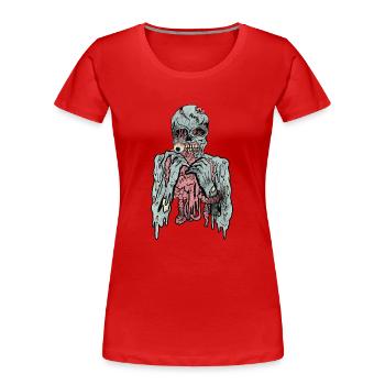 Scary Cannibal Zombies - Women's Premium Organic T-Shirt - red - Front - Mia (176cm)