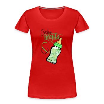Baby mojito - T-shirt bio Premium Femme - rouge - Devant - Mia (176cm)