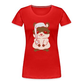 Good night sleepy hat hamster - Women's Premium Organic T-Shirt - red - Front - Mia (176cm)