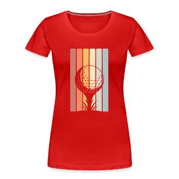 Golf Golfeur - T-shirt bio Premium Femme - rouge - Devant - Mia (176cm)