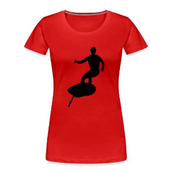 surf foil - T-shirt bio Premium Femme - rouge - Devant - Mia (176cm)
