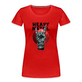 Verkettetes Metall - Frauen Premium Bio T-Shirt - Rot - Vorne - Mia (176cm)