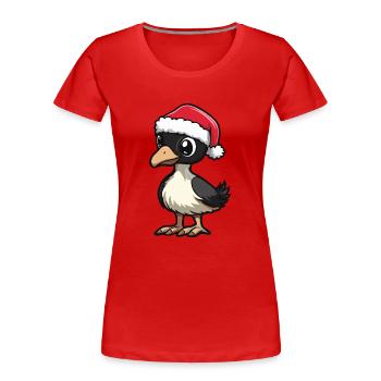 Bouquet Noël - T-shirt bio Premium Femme - rouge - Devant - Mia (176cm)